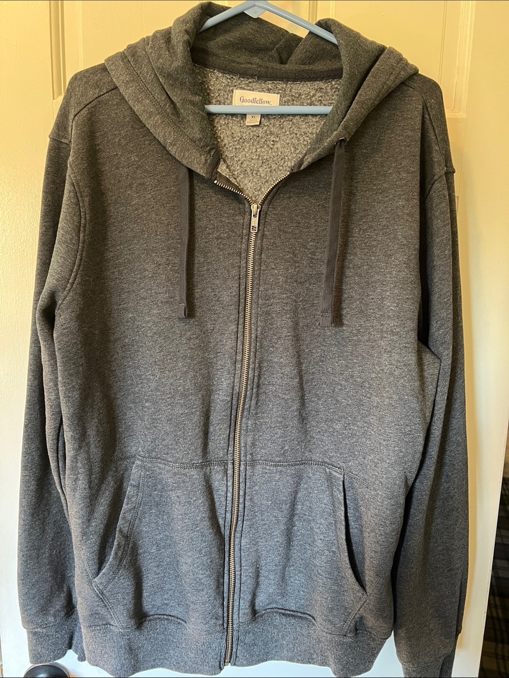 Goodfellow & Co Charcoal Gray Full-Zip Hooded Sweater